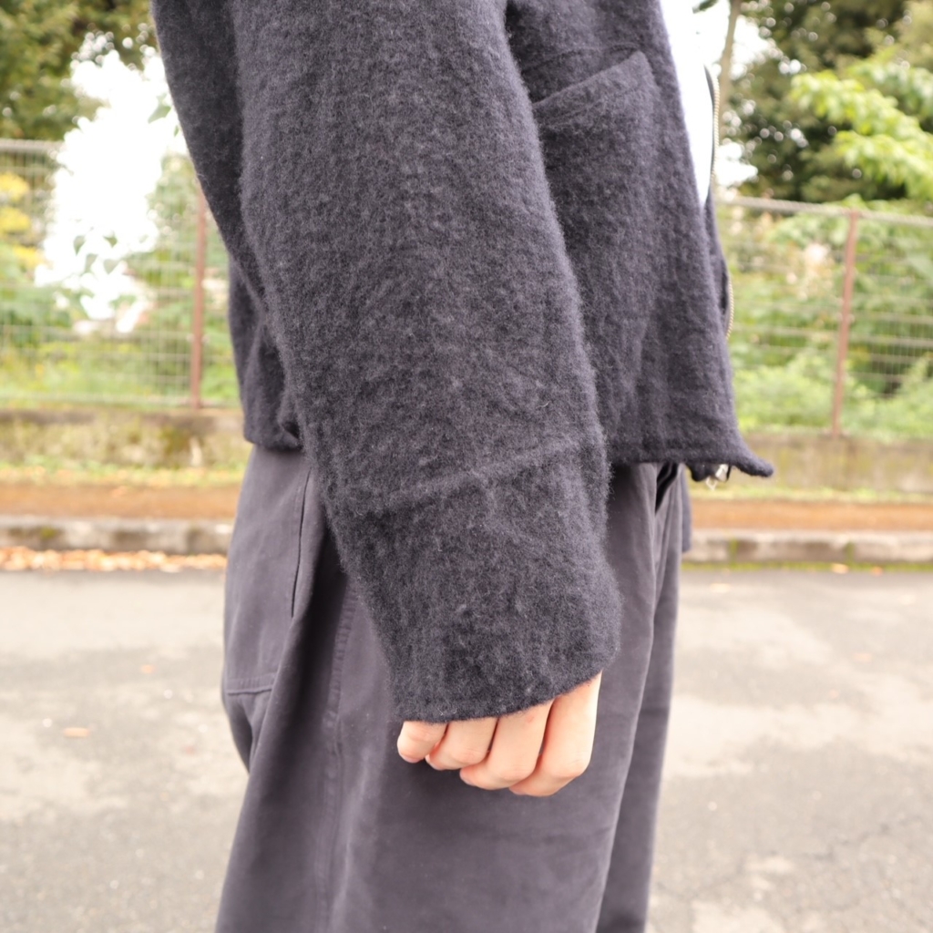 COMOLI 22AW 縮絨ウールハーフジップ size 3